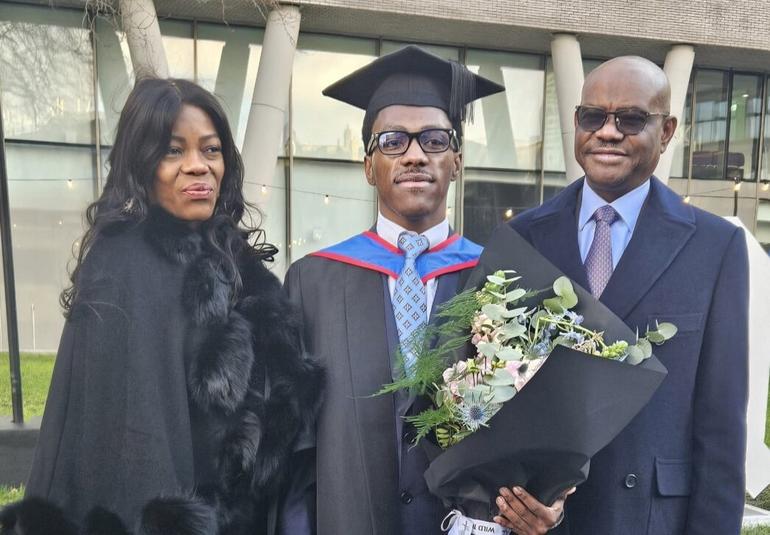 Jordan Ezenwo Nyesom-Wike with his parents
