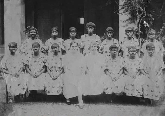 The CMS girls' seminary in Ibadan in the 1920s, part of the educational history from which St Anne's School developed.