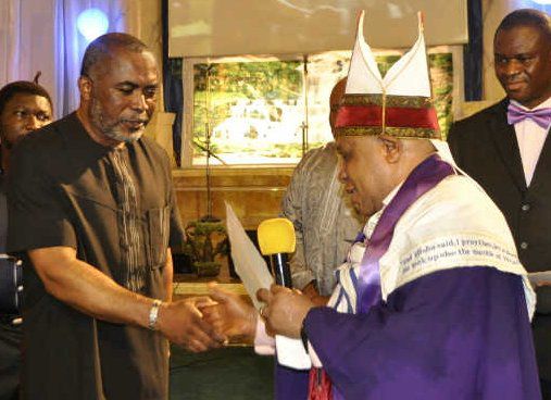 Zack Orji, ordained as a reverend by Bishop Lawrence Osagie