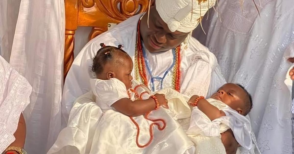 Ooni of Ife Holds Colorful Naming Ceremony for Twin Sons