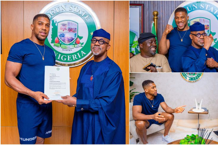 PHOTOS: Gov Dapo appoints Anthony Joshua Ogun State sports ambassador