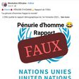 Fake off : l'ONU n'a pas annoncé une pénurie d'hommes