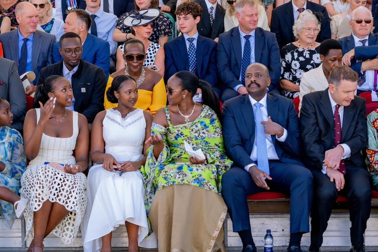 Ruhamya Kainerugaba's parents and siblings at the event
