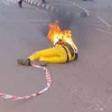 Man who set himself on fire at parliament dies