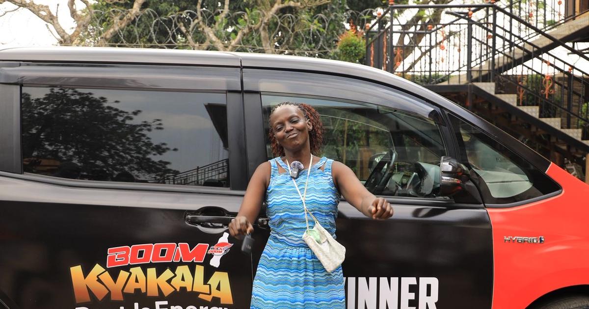 Rock Boom rewards first Toyota Noah winner in Kampala