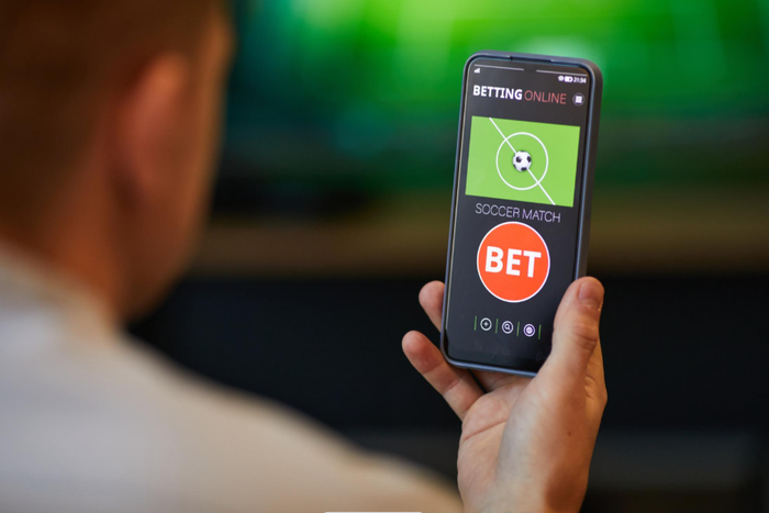 Online betting app for a football match