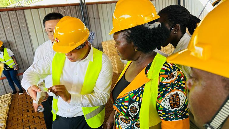 Officials at Wagagai Gold Plant