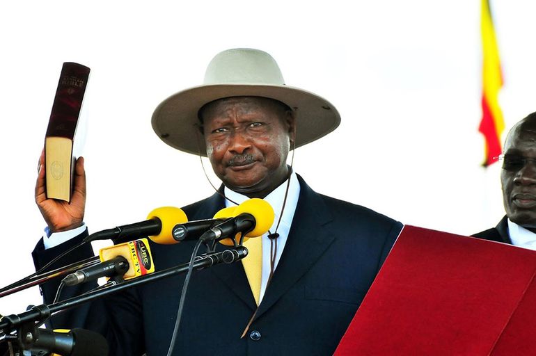 President Museveni during his last inauguration
