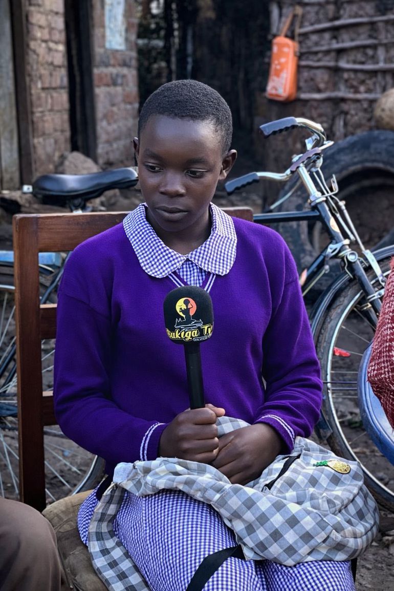 Angel Blessing Atuhaire during an interview with Bakiga TV