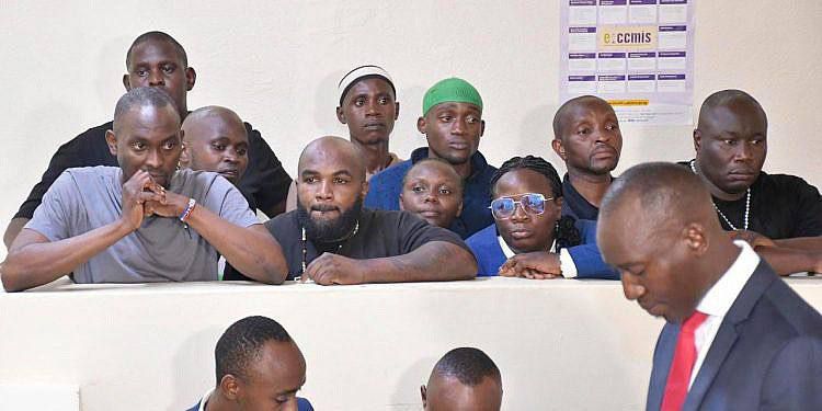 The suspects in court