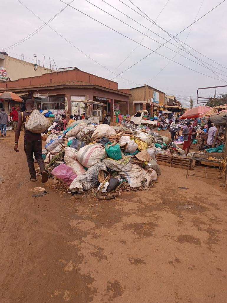 In Kampala, piles of garbage remained along some roads for days