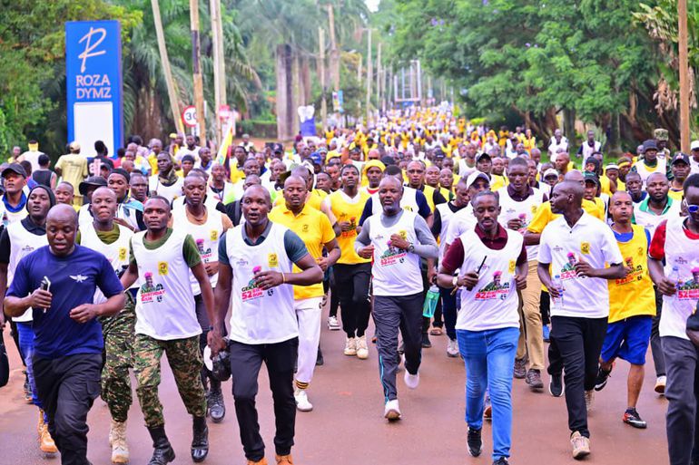 The MK birthday run at Kololo was graced by the Deputy Speaker of Parliament Thomas Tayebwa
