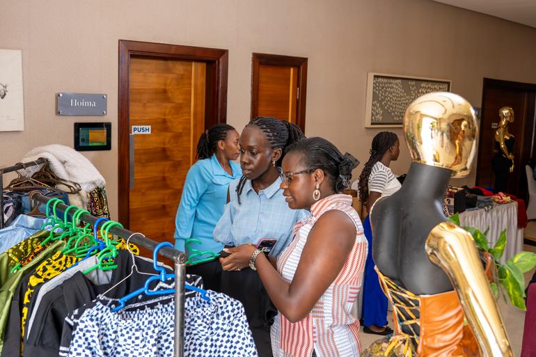 Ugandan fashion designers  displaying their work at Golden Tulip Hotel
