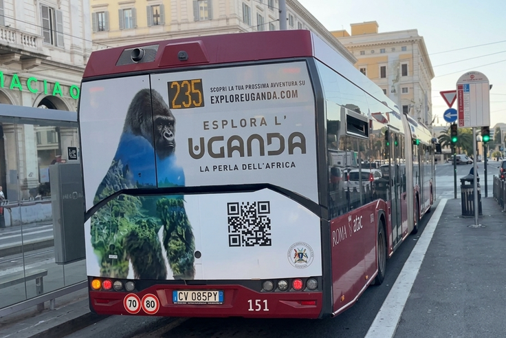 Uganda kicks off years-long advertisement on Italian public buses