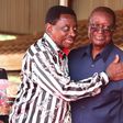 Siaya Governor James Orengo with Siaya Senator Oburu Odinga at the latter's 80th birthday celebrations, October 15, 2023