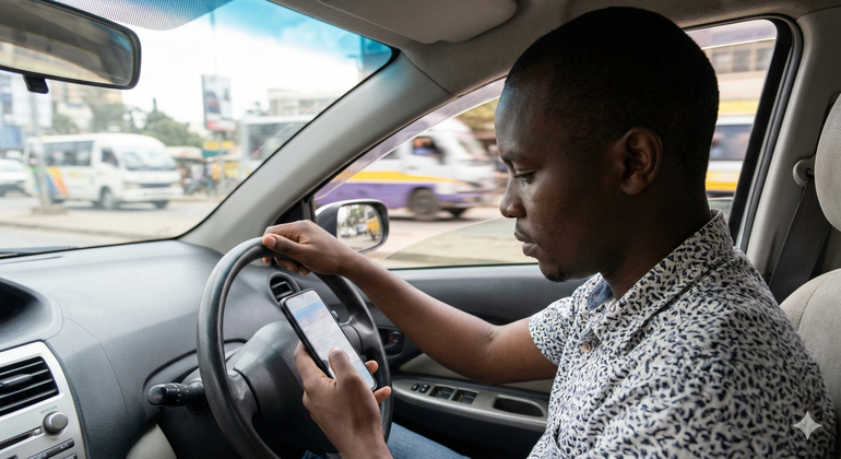 Any driver captured using a mobile phone while the vehicle is in motion whether for texting or calling without a hands-free kit will be fined Sh2,000