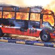 Super Metro bus torched on Thika Superhighway after fatal accident