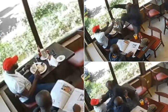 CCTV footage captures moments of a physical altercation in a hotel in Kisii