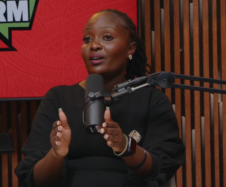 Wahu Tracy speaking during the Youth Assembly Platform podcast