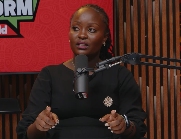 Wahu Tracy speaking during the Youth Assembly Platform podcast