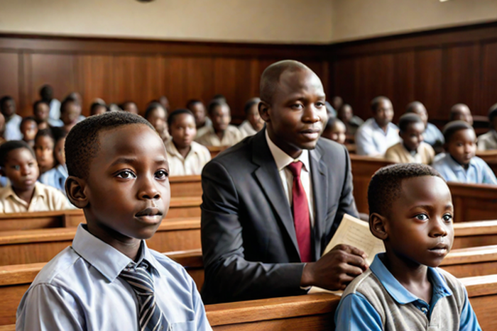 An AI-generated image of a court