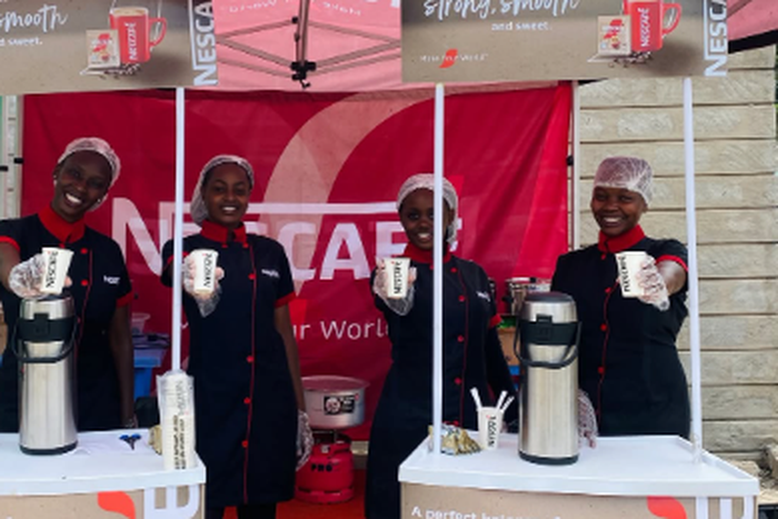 A Nescafe activation booth