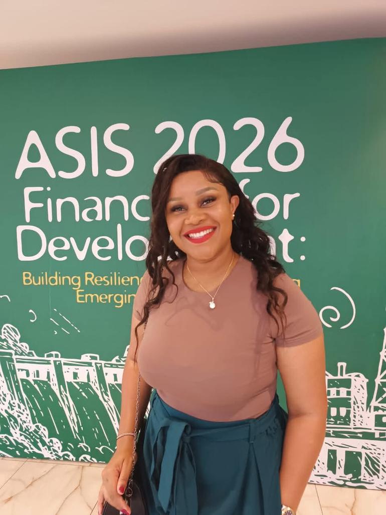 Joyce Kamande flies the Kenyan flag with her agritec start up Safi Organics at the ASIS Summit 2026 in Lagos, Nigeria in July 2026 (Image: Files)