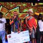 Winner Jose Jay after winning Sh1 million with other finalists