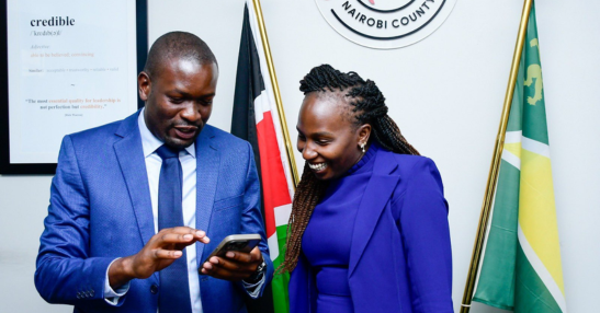 Nairobi Senator Edwin Sifuna with former LSK President Faith Odhiambo. (Image: Linda Mwananchi)