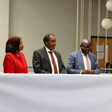 TSC Acting CEO Evaleen Mitei joins Secretariat staff during the commission’s 2026 New Year Thanksgiving prayer day