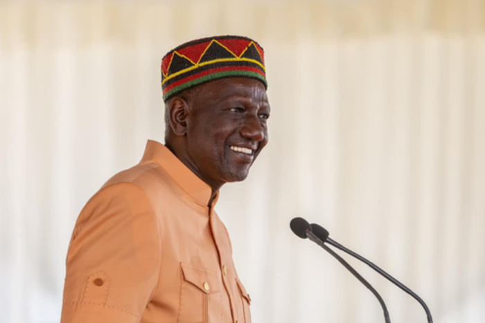 President William Ruto speaking in Siaya County