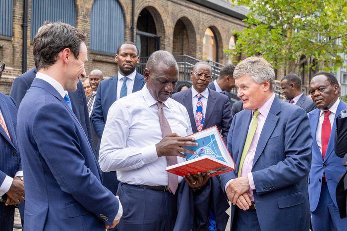 President William Ruto during a visit to UK