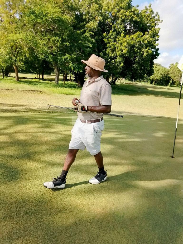 An undated image of Malindi-based businessman playing golf at Mombasa Sports Club (Image: Facebook)