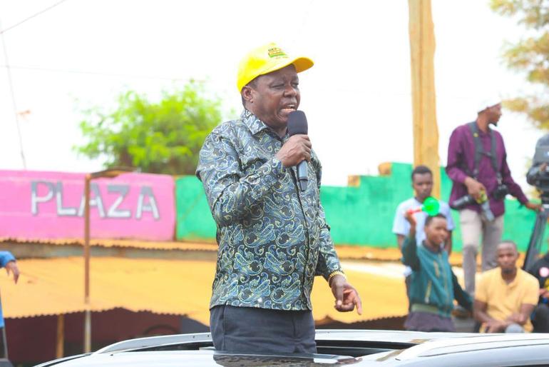 Politician Lenny Kivuti during recent rally in Gategi Market, Mwea Ward - Mbeere South (Image: Files)