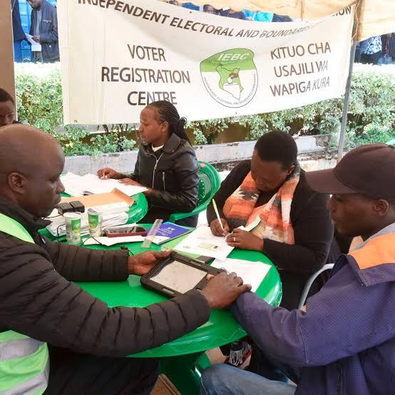 IEBC staff conduct a voter registration exercise as the commission prepares for the 2027 General Election (Image: Files)