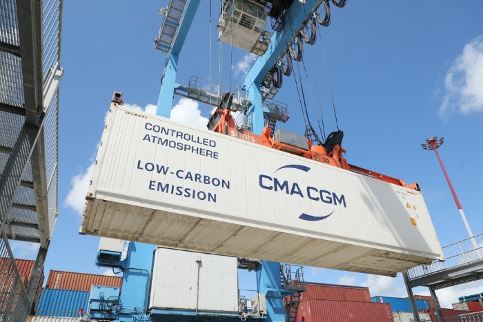A container at the Port of Mombasa. (Image: KPA)