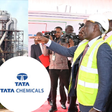 Photo collage of Tata Chemicals Magadi plant and President William Ruto. (Image: Tata Chemicals-PCS)