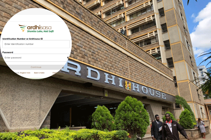 File images of Ardhi House and an inset of the Ardhisasa platform