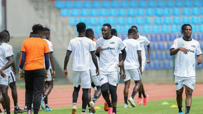 Gor Mahia FC players at a training session ahead of the CAF Champions League clash against Pyramids of Egypt on Sunday 06.09.2026 at Nyayo National Stadium (Image: Files)