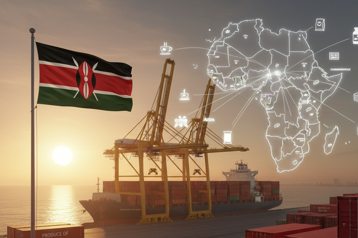 An AI-generated illustration of Africa's cross-border trade