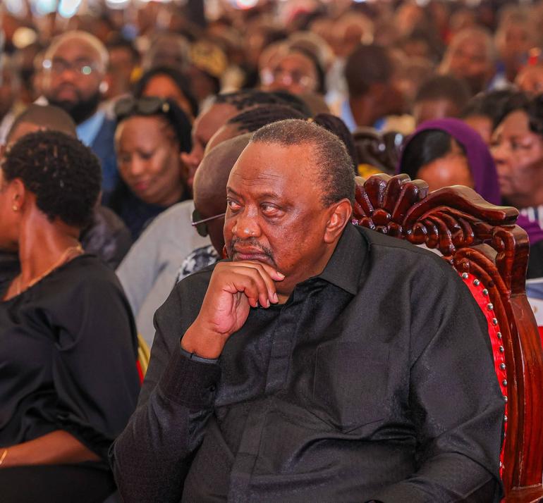 Retired President Uhuru Kenyatta in Kirinyaga on Saturday, October 3, 2026
