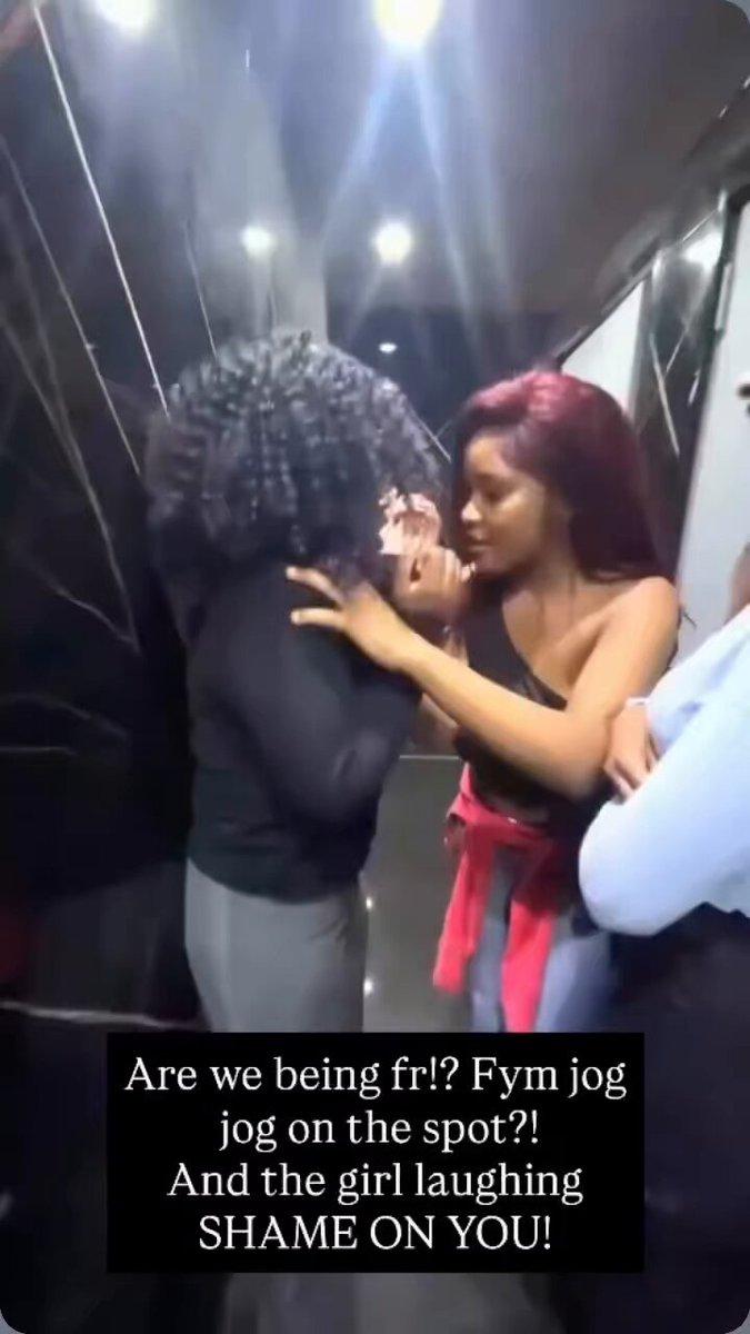 A screenshot of the students assulting fellow student