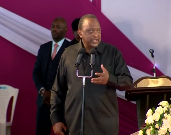 Retired President Uhuru Kenyatta in Kirinyaga on Saturday, October 3, 2026