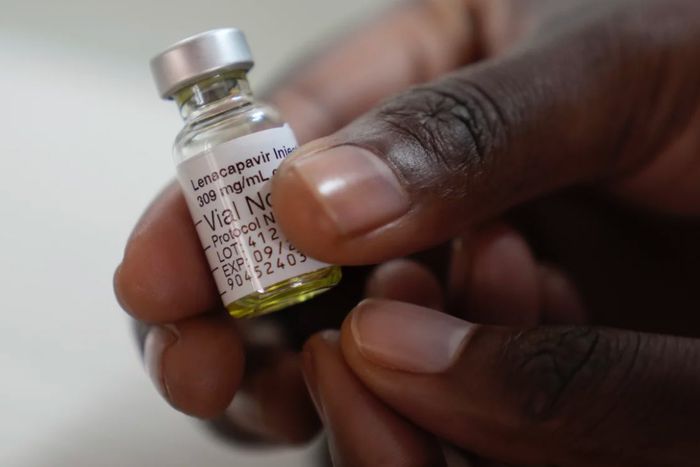 A vial of lenacapavir, a HIV prevention drug