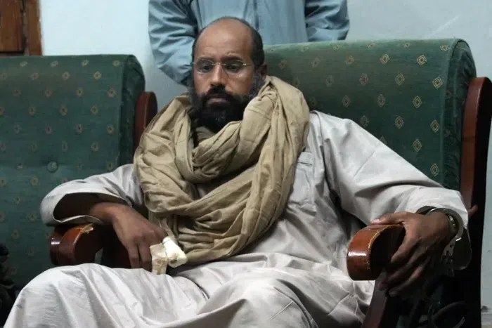 Saif al-Islam Gaddafi pictured following his capture in Zintan, Libya, November 19, 2011