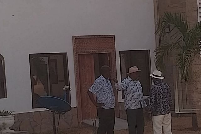 Raila Odinga, Kilifi Governor Gideon Mung'aro and David Murathe in Kilifi