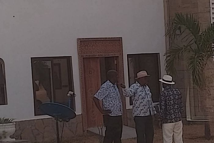 Raila Odinga, Kilifi Governor Gideon Mung'aro and David Murathe in Kilifi