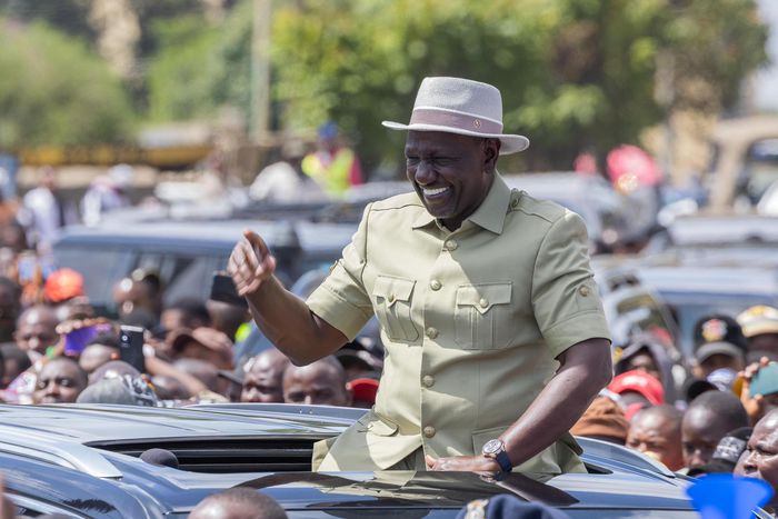 President William Ruto during his tour of Mt Kenya region