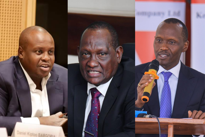 Former EPRA DG Daniel Kiptoo, former Petroleum PS and former KPC MD Joe Sang