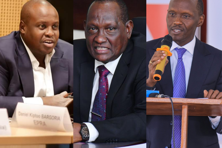 Former EPRA DG Daniel Kiptoo, former Petroleum PS and former KPC MD Joe Sang